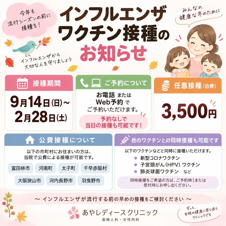 画像2059：💉 インフルエンザワクチン接種のお知らせ