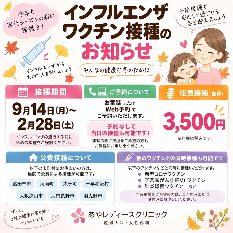 画像2061：💉 インフルエンザワクチン接種のお知らせ